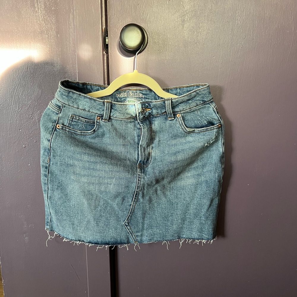 Wild Fable denim mini skirt size 6 NWT